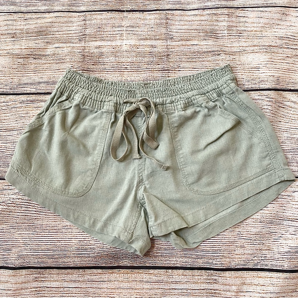 Altar’d State Sage Green Linen Blend Shorts Ladies Teen XS